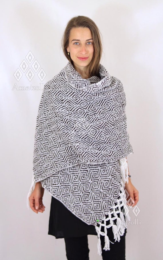 Rebozo Chal Artesanal Mexicano Estambre Grueso - Etsy