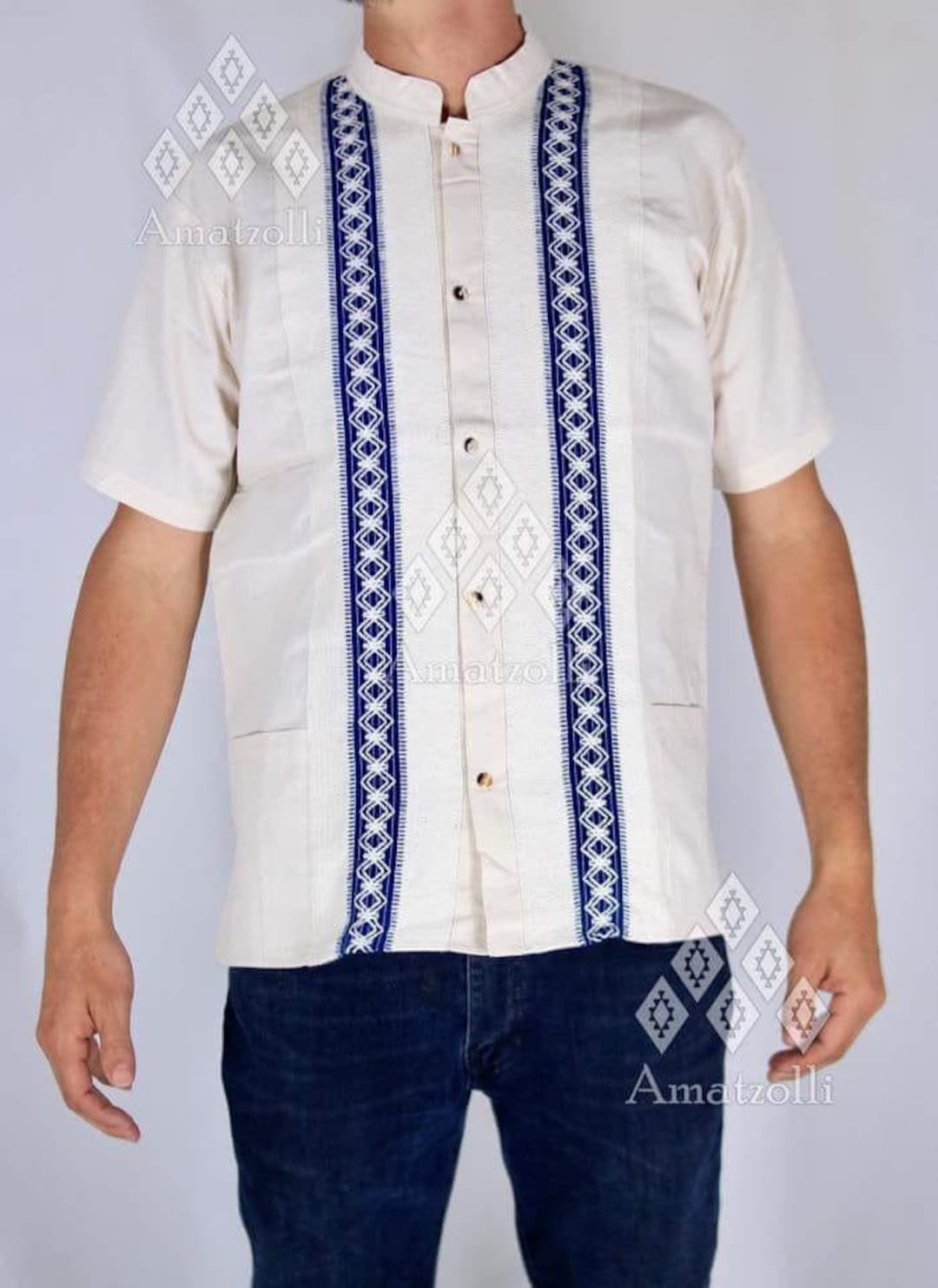 Guayabera Camisa Tipica Mexicana modelo Lineas y Yucateca Etsy Espana