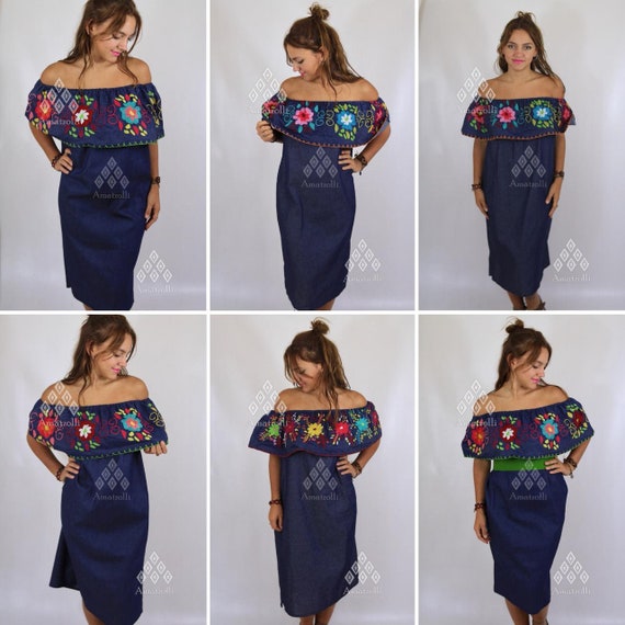 Vestido tipo mezclilla sale