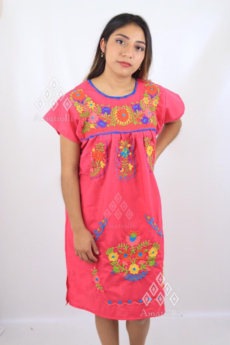 Typical Mexican Dress by Popelina Embroidered