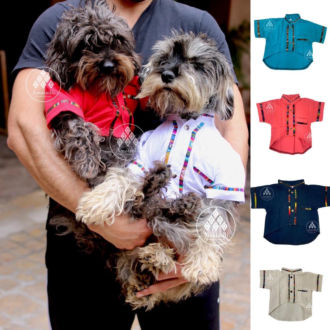 LOT OF 12 Mexican Guayaberas for Dog Model Lineasyucateca Etsy