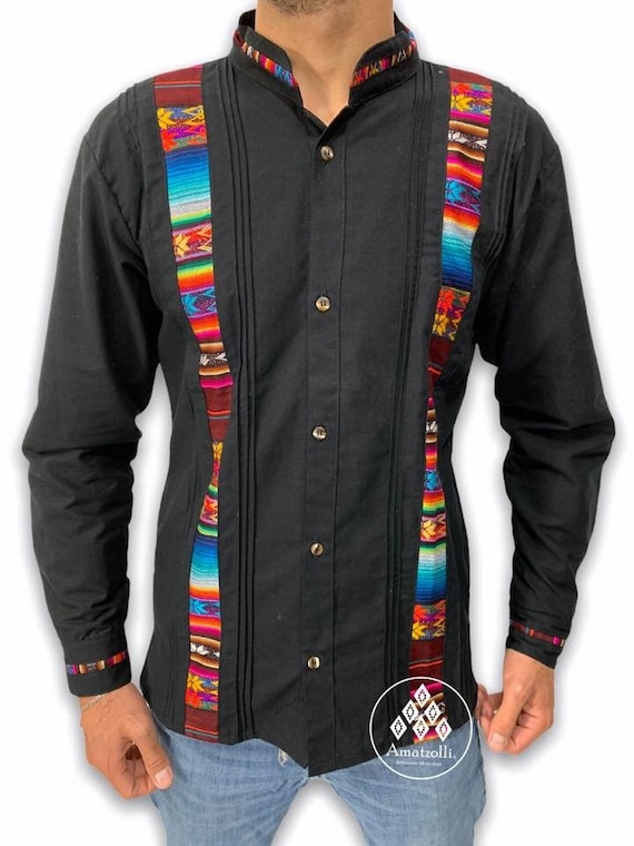 Coca Locomotora peligroso Buy Guayabera Mexican Shirt Long Sleeve Mod. Pedro Online in India - Etsy