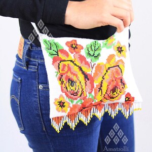 Morral Bolsa de Chaquira Artesanal Mexicano