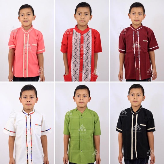 Guayaberas para niños de colores deals