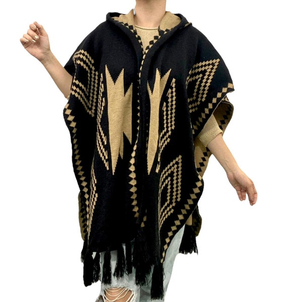 Jorongo Unisex Mexican Poncho Jupiter model