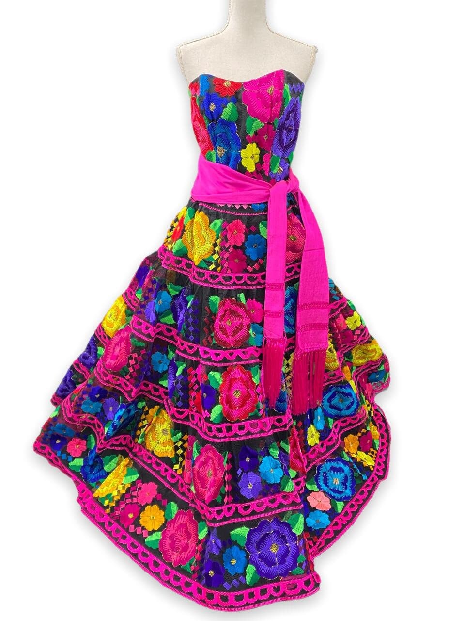 Vestido Strapless Mexicano De 15 Años Bodas Y Eventos México | Vestido Strapless Mexicano De 15 Años Bodas Y Eventos México |