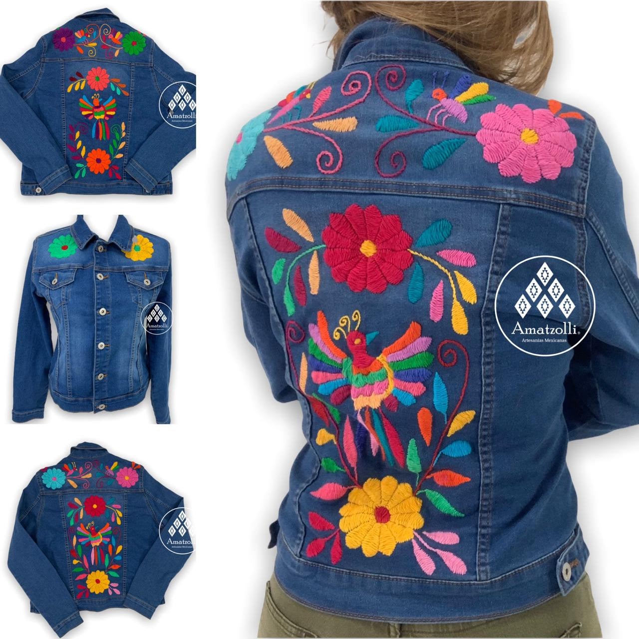 Jacket Mexican Denim Jacket Mod. Otomi Etsy UK