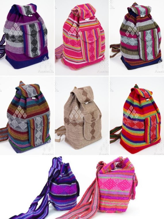 LOT 6 Backpacks of Fabric Mexican Model - Etsy