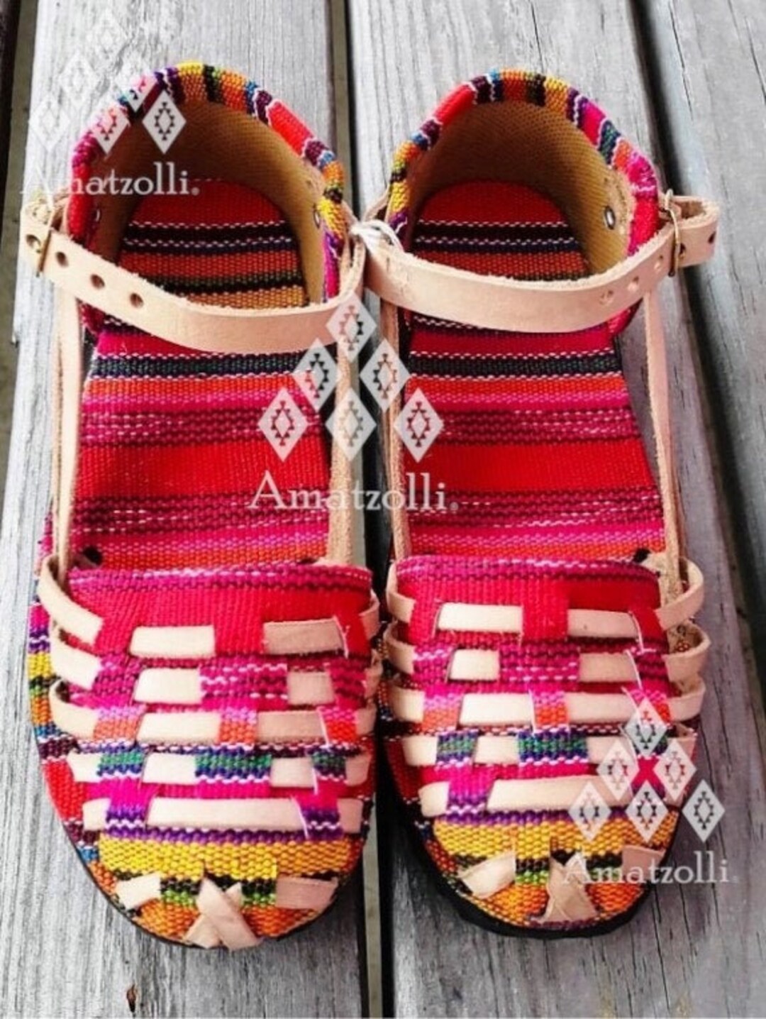Red huaraches girls sales