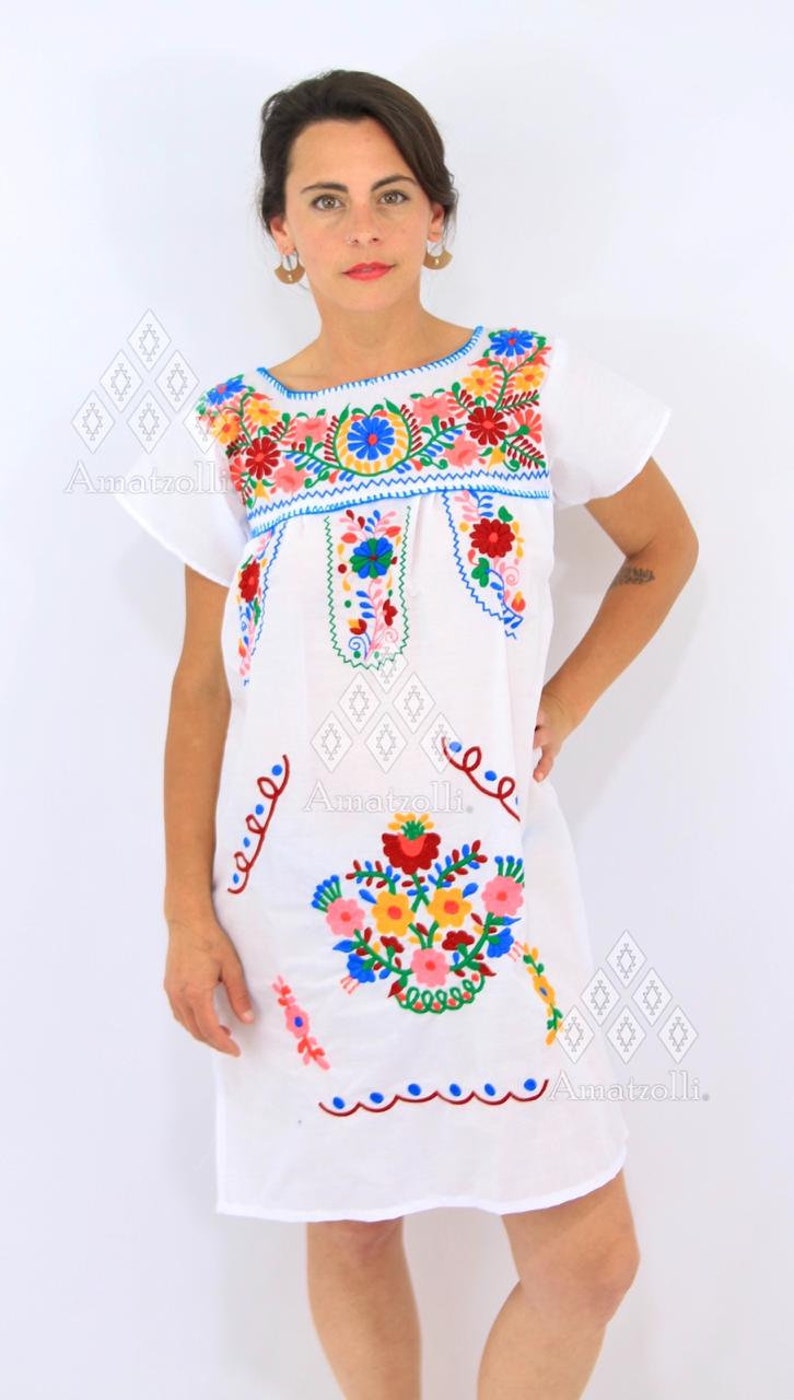 Typical Mexican Dress by Popelina Embroidered