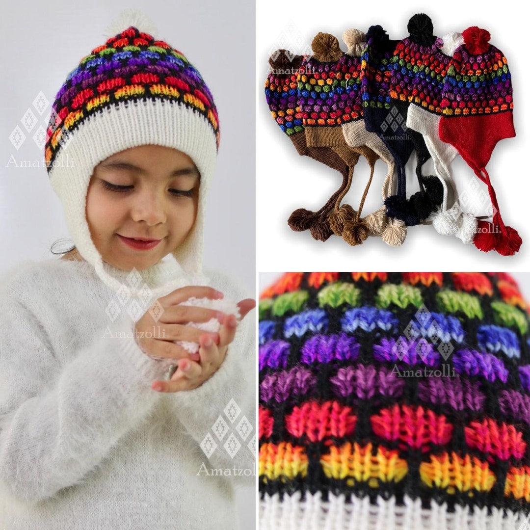 LOT OF 6 Unisex Winter Hats for Niñs Mod. Rainbow Etsy New Zealand