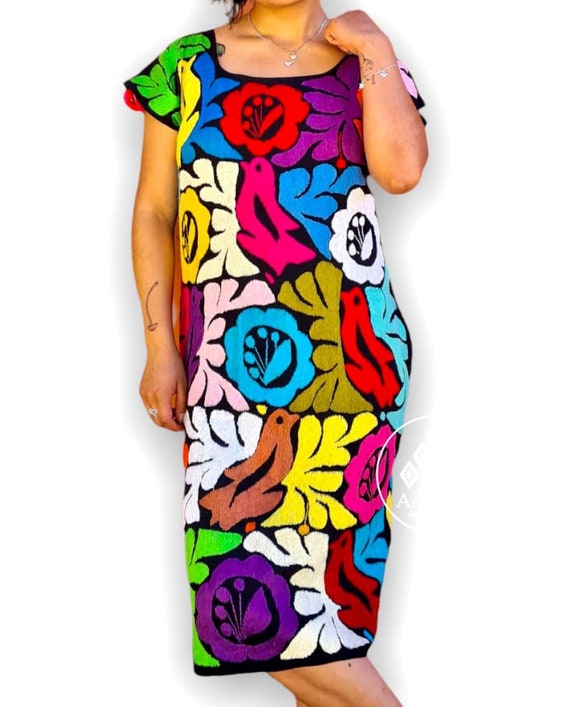 Mexican Handmade Huipil Dress Model Jalapa De Diaz Oaxaca Etsy Finland