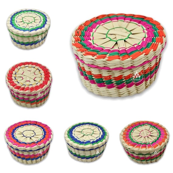 Tortilla Warmer 7 Palm Multicolored Hand Made in Mexico Palma Tortilla Server Tortilla Warmer 7 Palm Multicolored Hand Made in Mexico Palma Tortilla Server