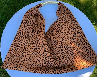 Leopard Print Market Bag 22”