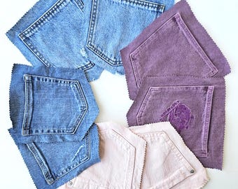 Recycled Denim Pockets: 8 Colorful Jean Pockets for Crafting