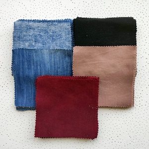 Denim squares 40 pcs 5" colored patchwork kit quilt supplies