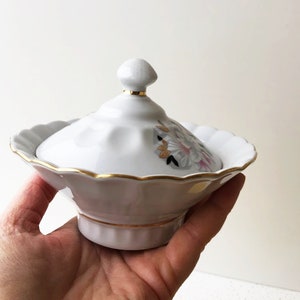 Sugar Dish Sugar bowl with lid Porcelain Ukrainian vintage Korosten Porcelain Modern Kitchen Storage
