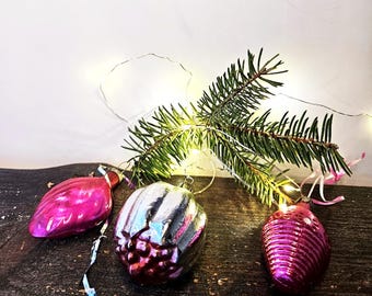 ヴィンテージグリーンガラスクリスマスオーナメント：ソビエト時代、5