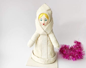 Snow Maiden ソビエト ヴィンテージ クリスマス人形 28 cm ロシアのスネグーラチカ