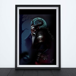 Printable Wall Art, Krampus the Christmas Demon, Instant Download