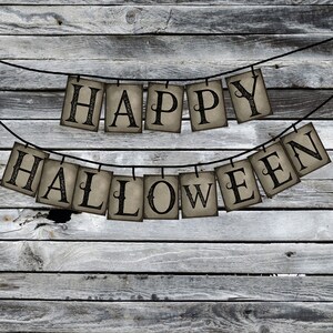 Halloween Banner Garland Vintage Happy Halloween Printable