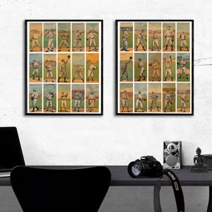 Images imprimables d'art de collage de baseball vintage – lot de 2 | Souvenirs de baseball antiques | Téléchargement numérique
