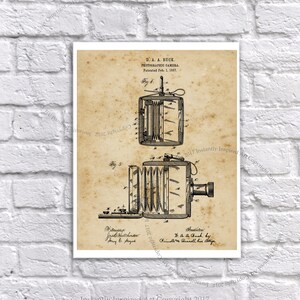 Photography Poster 1887 era Camera Design, 8x10&quot; camera patent print #3 photography gifts