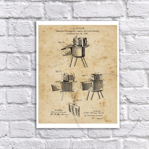 Photographic Camera Patent 1888 era Camera Design, 8x10&quot; camera patent print #5 photography gifts