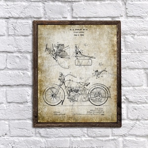 Harley Motorcycle Poster, Harley Motorbike Patent Print #B2, , Harley Wall Print, Harley Art Print, Harley Wall Decor, Biker Decor Gift