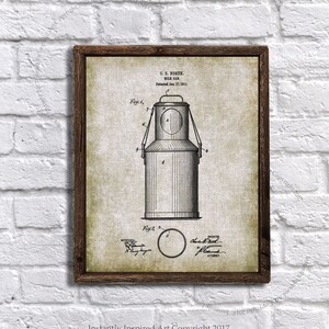 Vintage Milk Can Farmhouse Wall Decor Printable JPG Image File