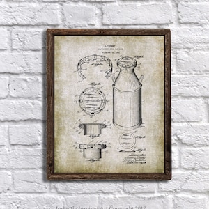 Vintage Milk Can Farmhouse Wall Decor Printable JPG Image File