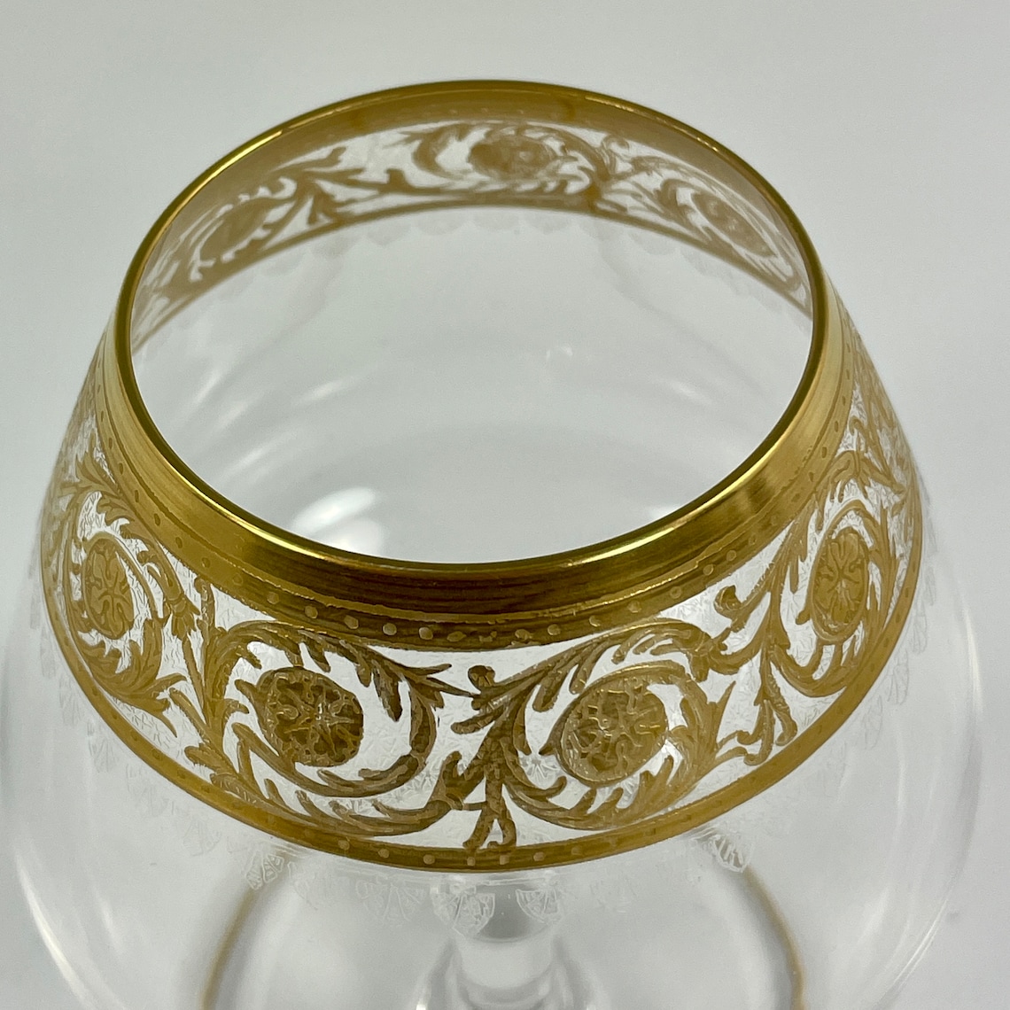 St Louis Brandy Snifter Thistle Gold Etsy