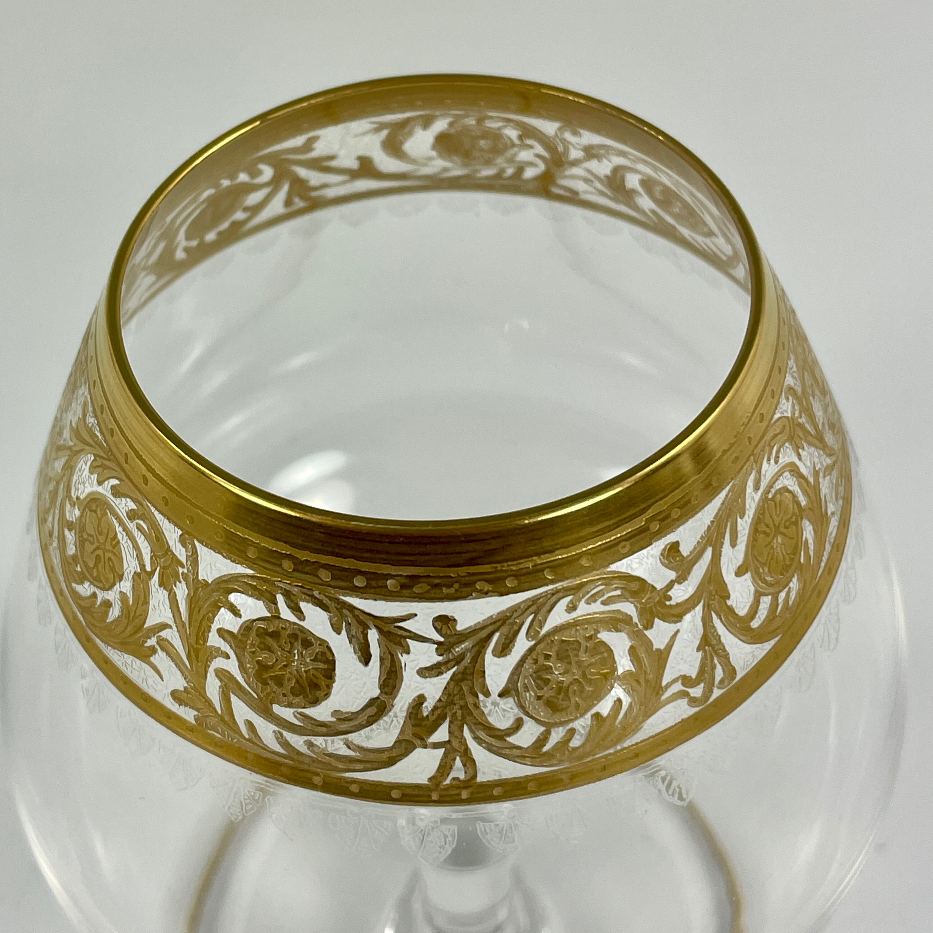 St Louis Brandy Snifter Thistle Gold Etsy