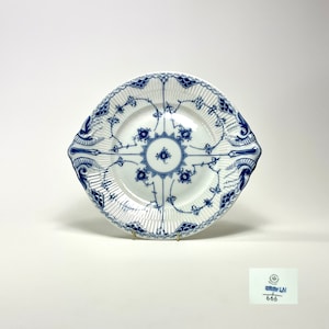 Royal Copenhagen Denmark Blue Fluted Half Lace Serving Platter No. 666