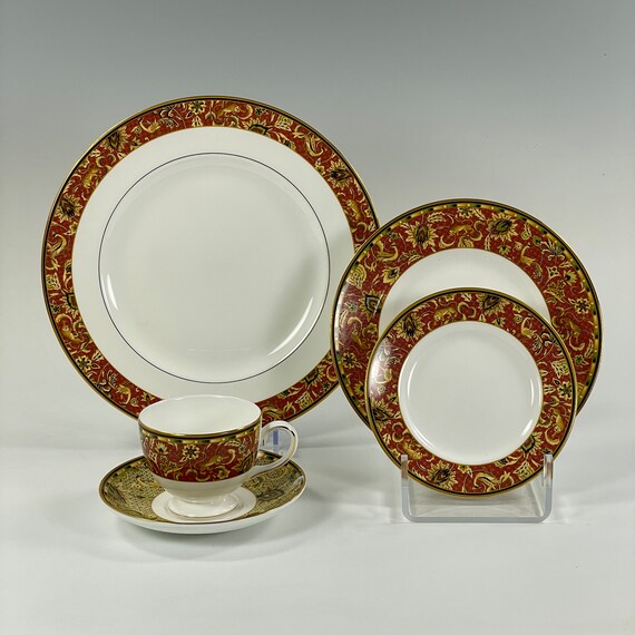 Wedgwood Bone China Persia 5 Piece Place Setting Set - Etsy