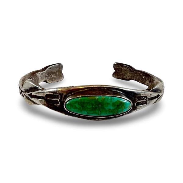Reserved for David - Navajo Native American sterling silver and turquoise cuff bracelet circa 1930