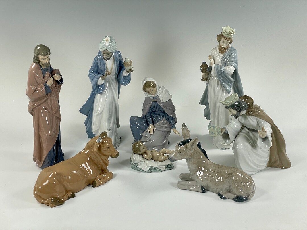 Lladro Nao 8 Piece Nativity Set Etsy UK