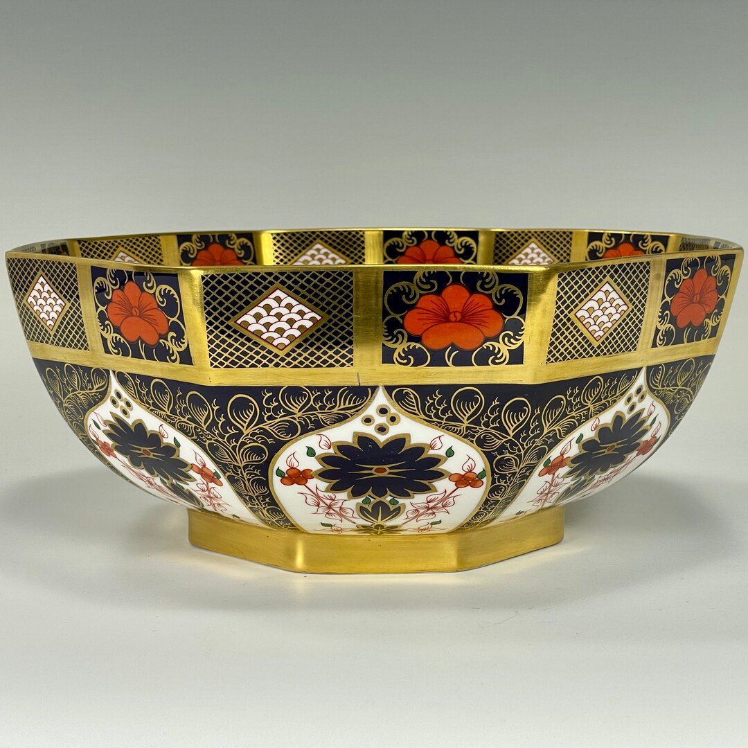 Royal Crown Derby Bowl Old Imari Pattern No. 1128 Etsy