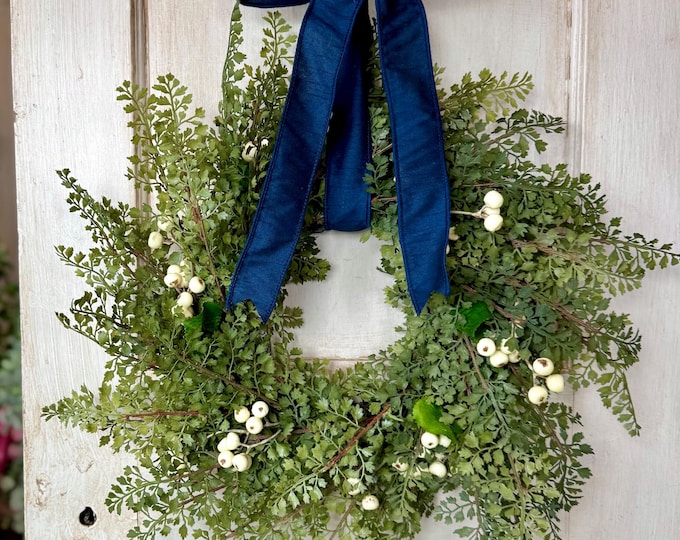 Fern Wreath, Spring Wreath, Summer Wreath, Greenery Summer Wreath, Green Fern Decor, Porch Wreath, Easter Wreath, Mothers Day Gift