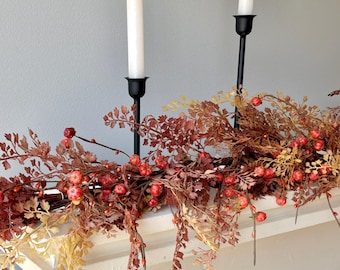 Fall Garland, Autumn Pumpkin Garland, Thanksgiving Table Decor, Mantel Garland, Farmhouse Fall Decor, Fireplace Garland, Autumn Home Decor