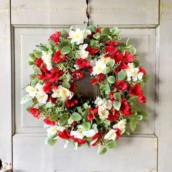 Silk Flower Wreath Etsy