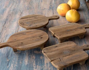 wood stand Farmhouse wood stand Cutting Board Riser Farmhouse Riser Wood Riser