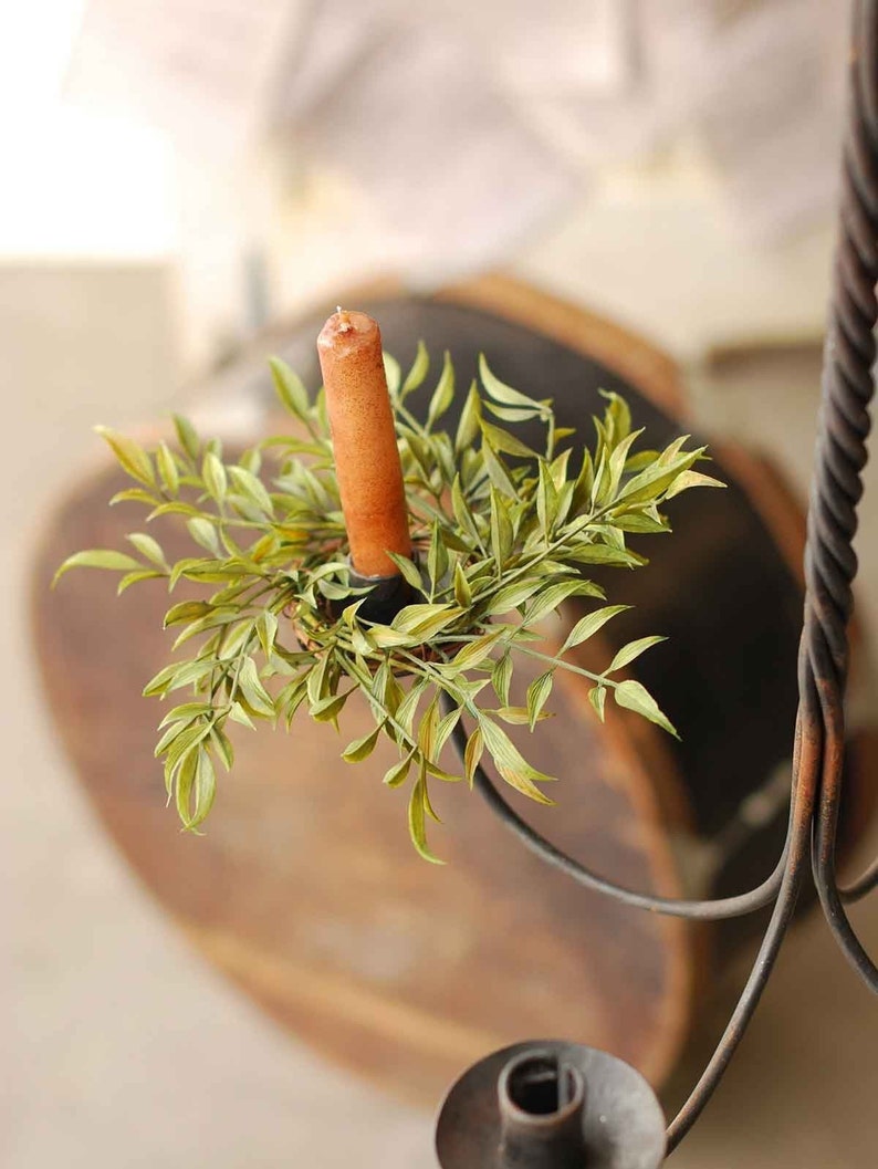 2 Boxwood Taper Candle Ring Wreath Mini Candle Ring Wreath Etsy