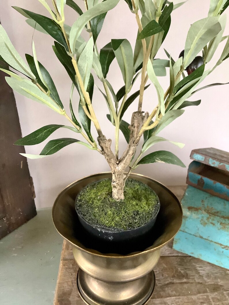 Artificial Olive Tree Tabletop Potted Olive Tree Faux Olive Etsy
