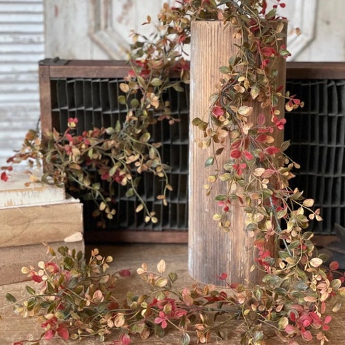 Artificial Fall Vine Garland, Autumn Table Centerpiece, Farmhouse Decor