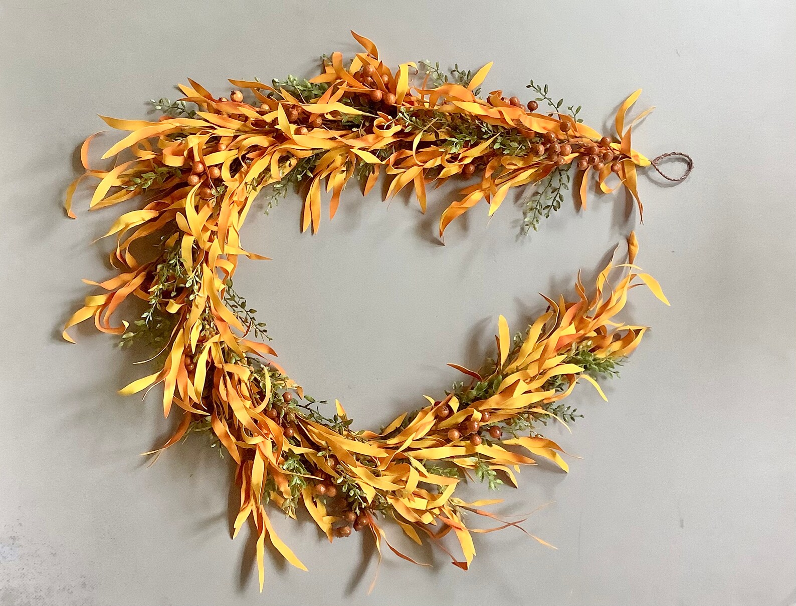 Hoja de otoño y guirnalda de bayas / guirnalda de otoño / | Etsy