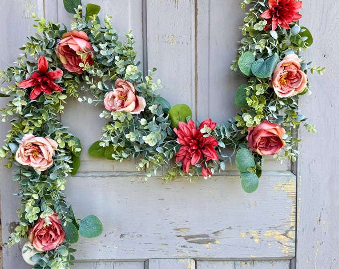 72” Magenta Poppy Garland, Summer Floral Decor, Table Centerpiece