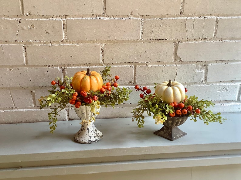 Set Pumpkin Berry Taper Candle Wreath Taper Candle Ring Etsy