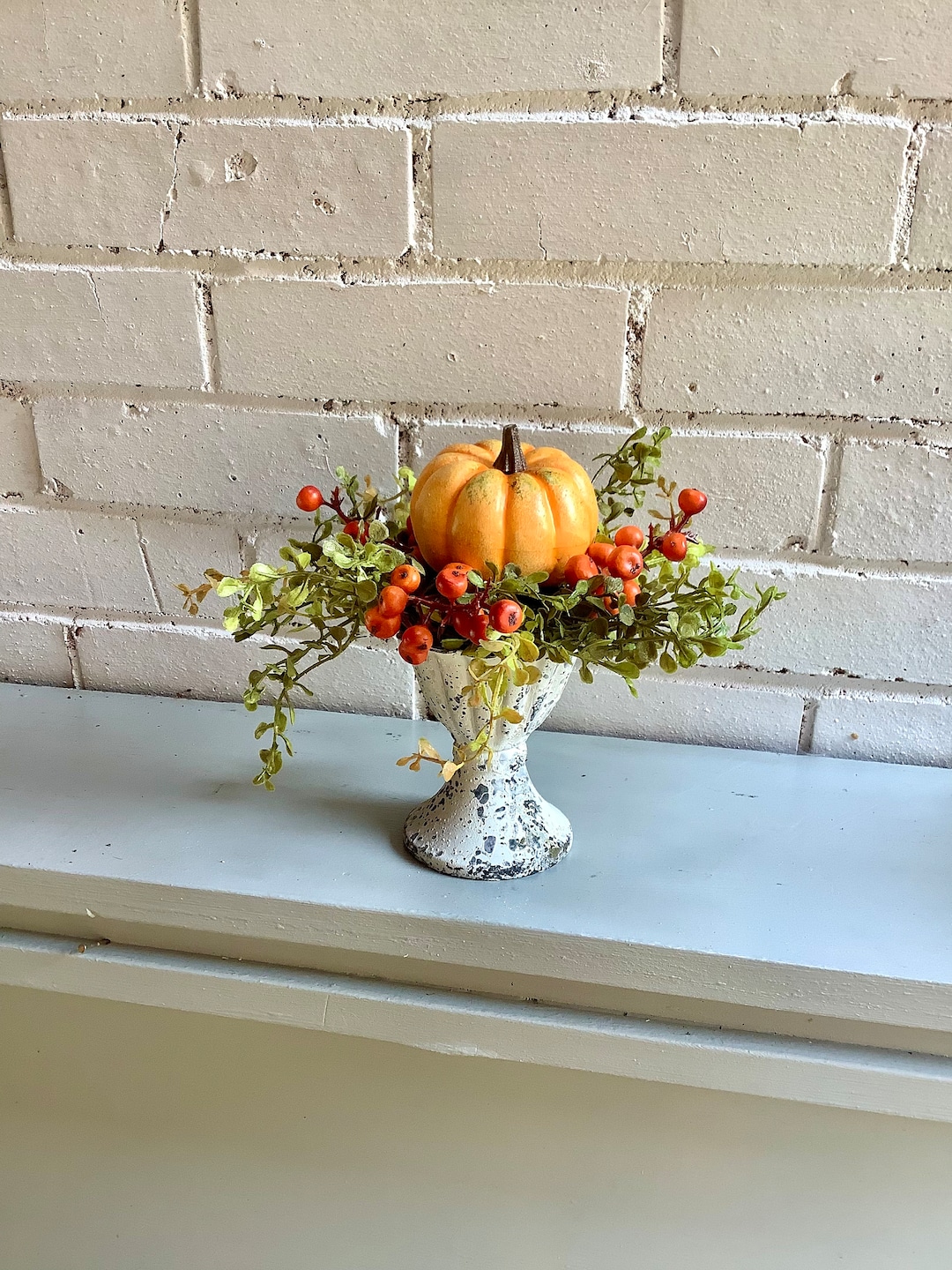 Set Pumpkin Berry Taper Candle Wreath Taper Candle Ring Etsy