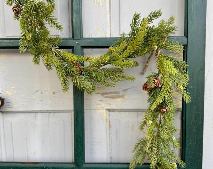 Christmas Pine Garland, Spruce Garland, Fireplace Garland, Garland for Mantle, Pine Garland, Christmas Mantle Garland